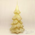 Farby meniaca sviečka - Vianočný stromček zlatý