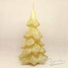 Farby meniaca sviečka - Vianočný stromček zlatý